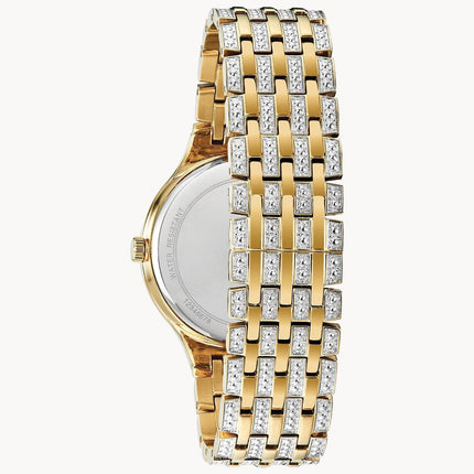 Bulova Men's Crystal Phantom Gold Tone 3-Hand Quartz Stainless Steel Style: 9...