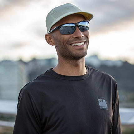 Suncloud Contender Sunglasses Unisex Matte Black Polarized Silver Mirror Lenses