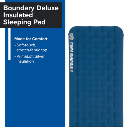 Big Agnes, Boundary Deluxe, Insulated Sleeping Pad, Regular, Gibraltar Sea, (...