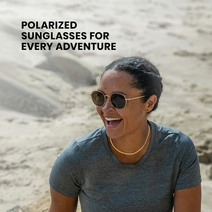 Suncloud Bridge City Sunglasses Unisex Gunmetal Polarized Blue Mirror Lenses