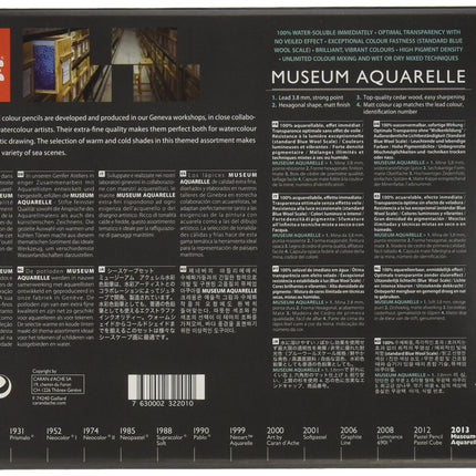 Caran D'ache Museum Aquarelle Pencil Sets Marine set of 20 colours (3510.920)