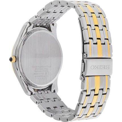 Seiko Men's Quartz White Dial Two-tone Watch - SRK048P1