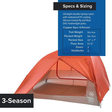 Big Agnes Copper Spur HV UL - UltralightBackpacking Tent