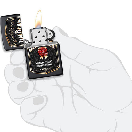 Zippo Jim Beam Black Matte Pocket Lighter
