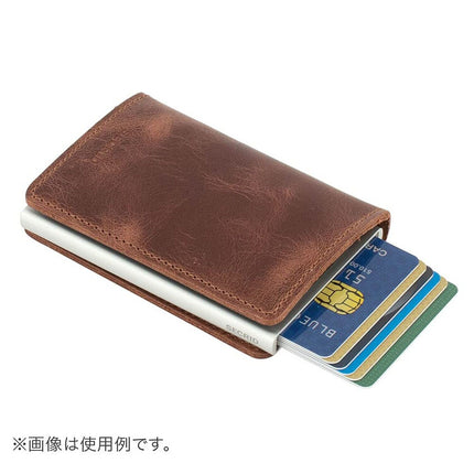 Secrid - Slim Wallet Genuine Vintage Leather RFID Safe Card Case 12 Cards SV-...