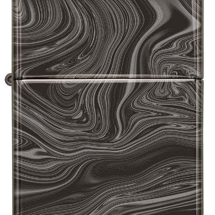 Zippo Marble Pattern 360 Design High Polish Black Pocket Lighter 49812-094327