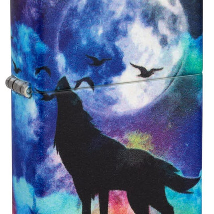 Zippo Howling Wolf and Moon 540 Color Design Pocket Lighter 49683-090881