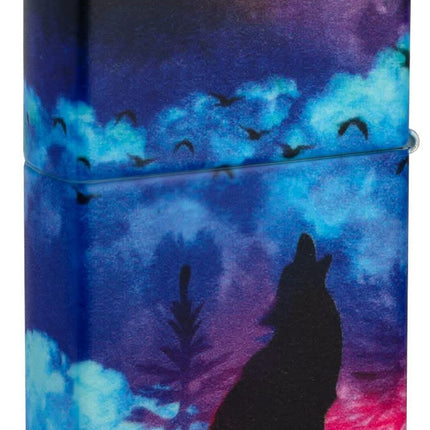 Zippo Howling Wolf and Moon 540 Color Design Pocket Lighter 49683-090881