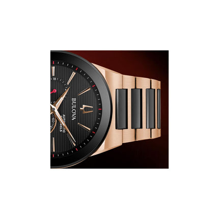 Bulova Men's Automatic Two-Tone Watch Open Heartbeat 98A236