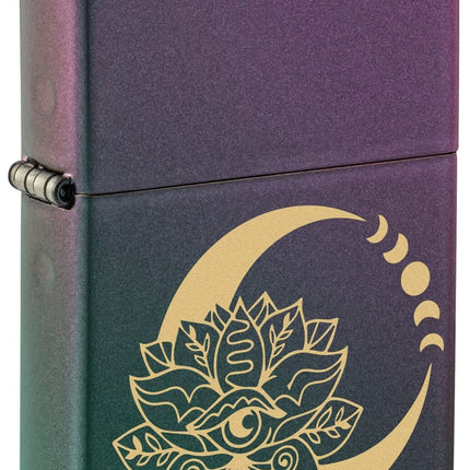 Zippo Lotus Moon Design Iridescent Pocket Lighter 48587-104156