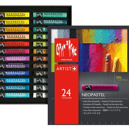 Caran D'ache Neopastel Oil Pastels Set Of 24 (7400.324)