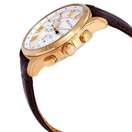 Bulova Men's Classic White Textured Dial Chronograph Watch - 97B169