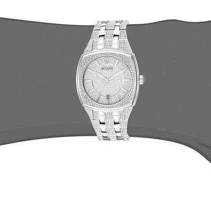 Bulova Men's Crystals Phantom Stainless Steel Quartz Watch 96B296