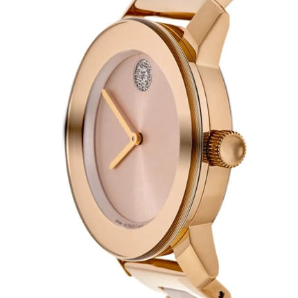 Movado Ladies Bold Quartz Pink Dial Watch - 3600799