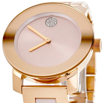 Movado Ladies Bold Quartz Pink Dial Watch - 3600799