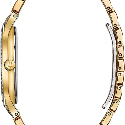 Bulova Men's Crystal Phantom Gold Tone 3-Hand Quartz Stainless Steel Style: 9...