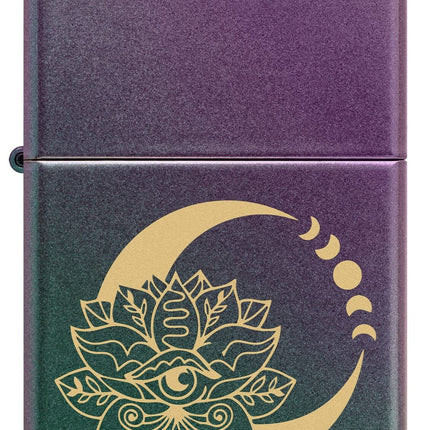 Zippo Lotus Moon Design Iridescent Pocket Lighter 48587-104156