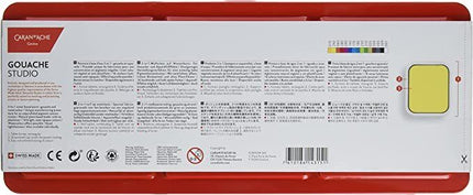 Caran d'Ache Gouache Studio 15 Assorted Colors Set in Metal Tin