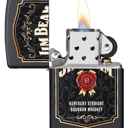 Zippo Jim Beam Black Matte Pocket Lighter
