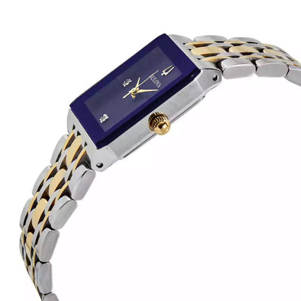Bulova Ladies Quadra Quartz Blue Dial Watch - 98P177