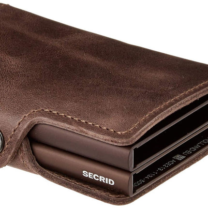 Secrid Twin Wallet, Vintage Chocolate, Genuine Leather with RFID Protecton TV...