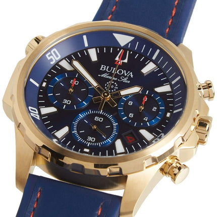 Bulova Marine Star Chronograph Blue Dial Men's Watch 97B168