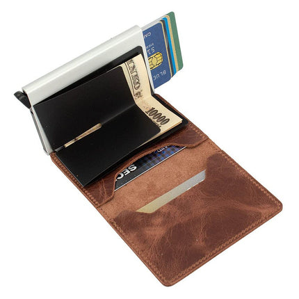 Secrid - Slim Wallet Genuine Vintage Leather RFID Safe Card Case 12 Cards SV-...