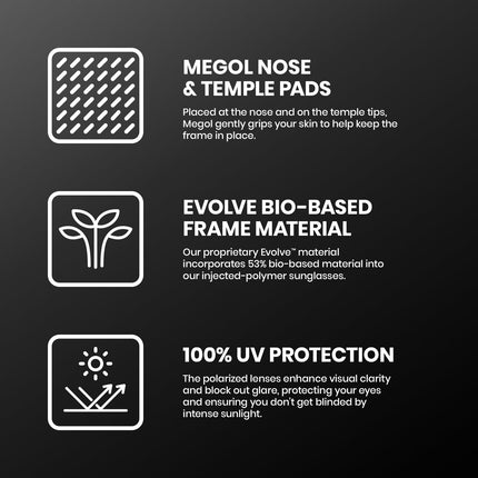 Suncloud Contender Sunglasses Unisex Matte Black Polarized Silver Mirror Lenses