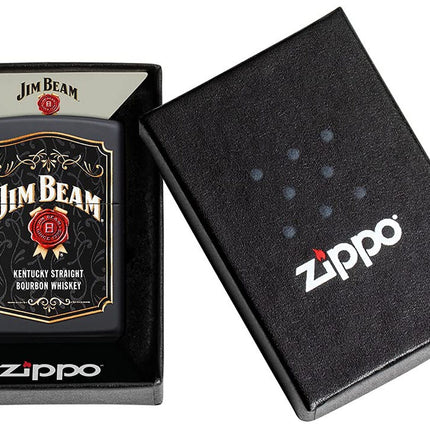 Zippo Jim Beam Black Matte Pocket Lighter