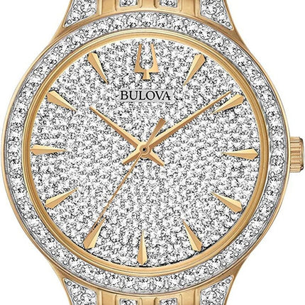 Bulova Men's Crystal Phantom Gold Tone 3-Hand Quartz Stainless Steel Style: 9...