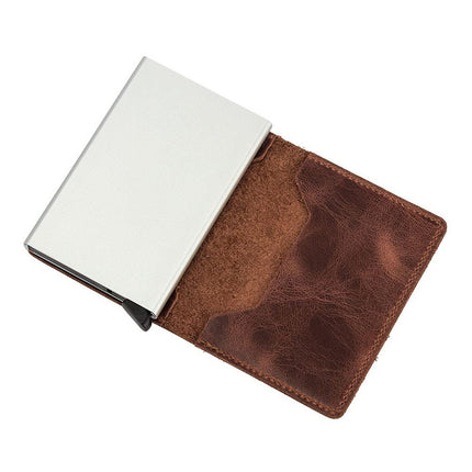 Secrid - Slim Wallet Genuine Vintage Leather RFID Safe Card Case 12 Cards SV-...
