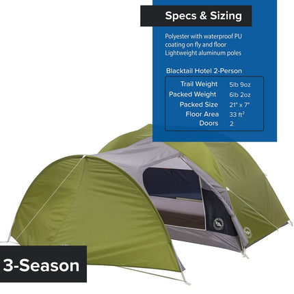 Big Agnes Blacktail & Blacktail Hotel Backpacking & Camping Tent