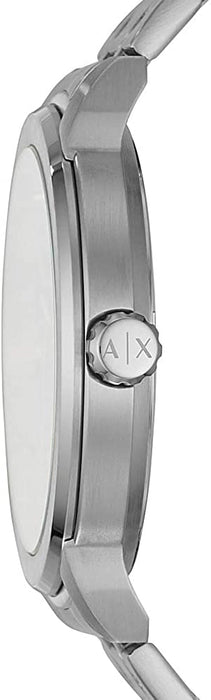 Armani Exchange Men's Maddox Stainless Steel Analog-Quartz Watch with Stainless-Steel-Plated Strap, Two Tone, 22 (Model: AX1466)