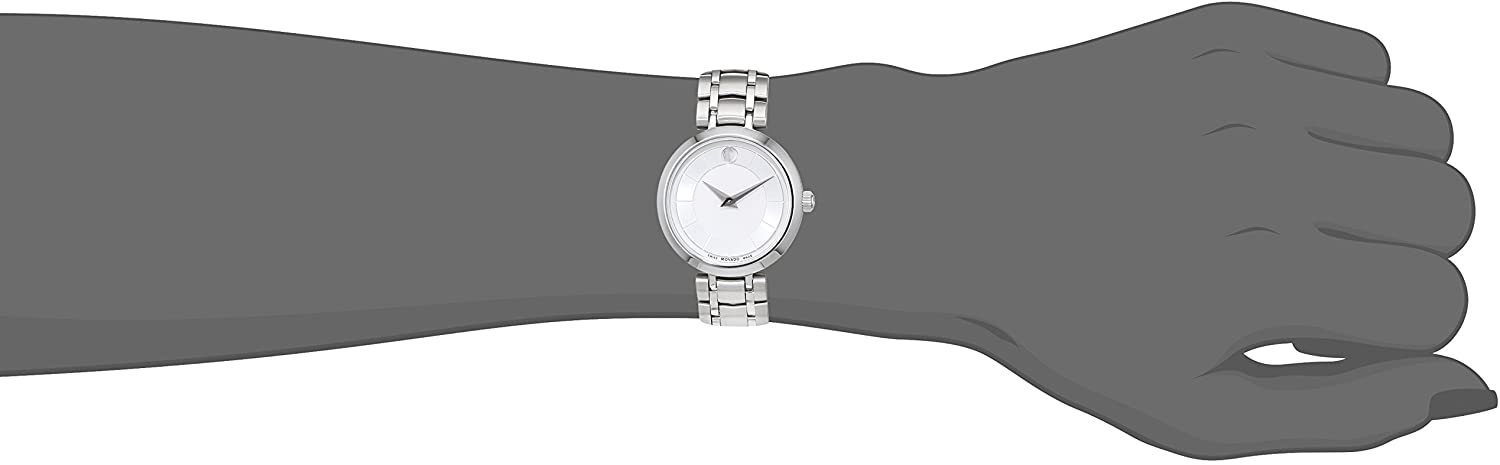 Movado 1881 Silver Dial Stainless Steel Ladies Watch 0607098