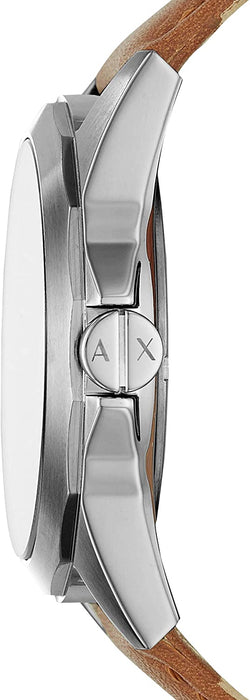 Armani Exchange Mens Analogue Quartz Watch with Leather Strap AX2635