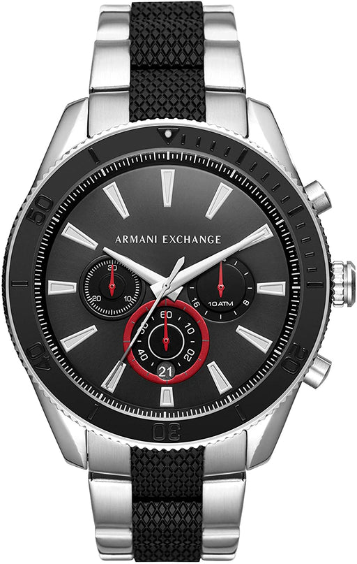 Armani Exchange Men's Stainless Steel Analog-Quartz Watch with Stainless-Steel Strap, Black, 22 (Model: AX1813)