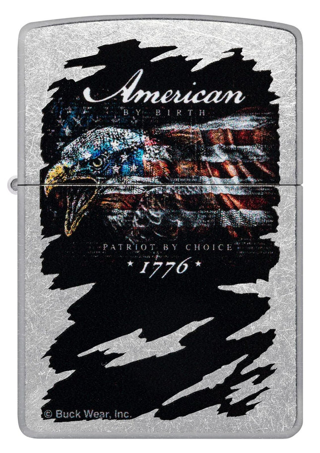 Zippo Buckwear Design Eagle Flag Street Chrome Pocket Lighter 48633-103783