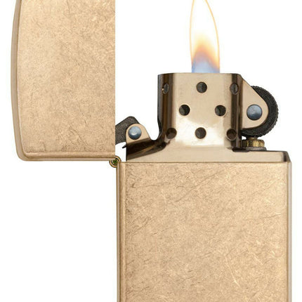 Zippo Armor Pocket Lighter, Tumbled Brass