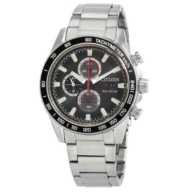 Citizen Men's Eco-Drive Chronograph Black Dial Watch - CA0780-87E