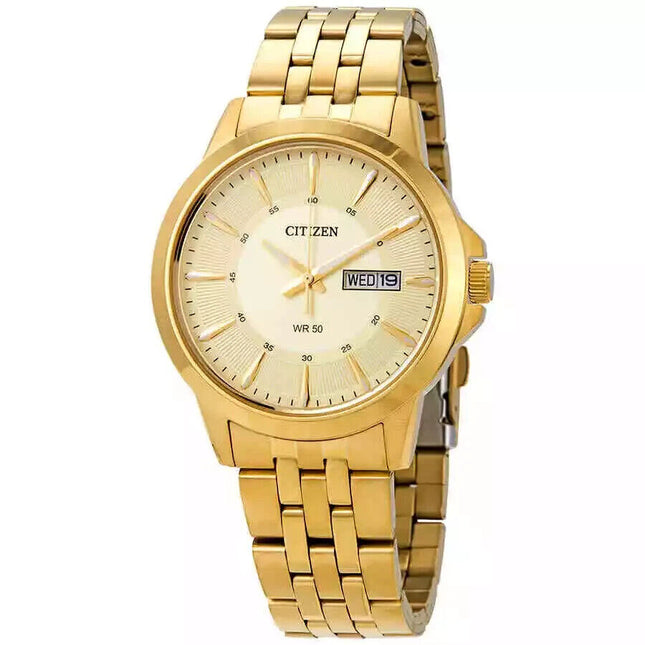 Citizen Men's Quartz Champagne Dial Watch - BF2013-56P NEW