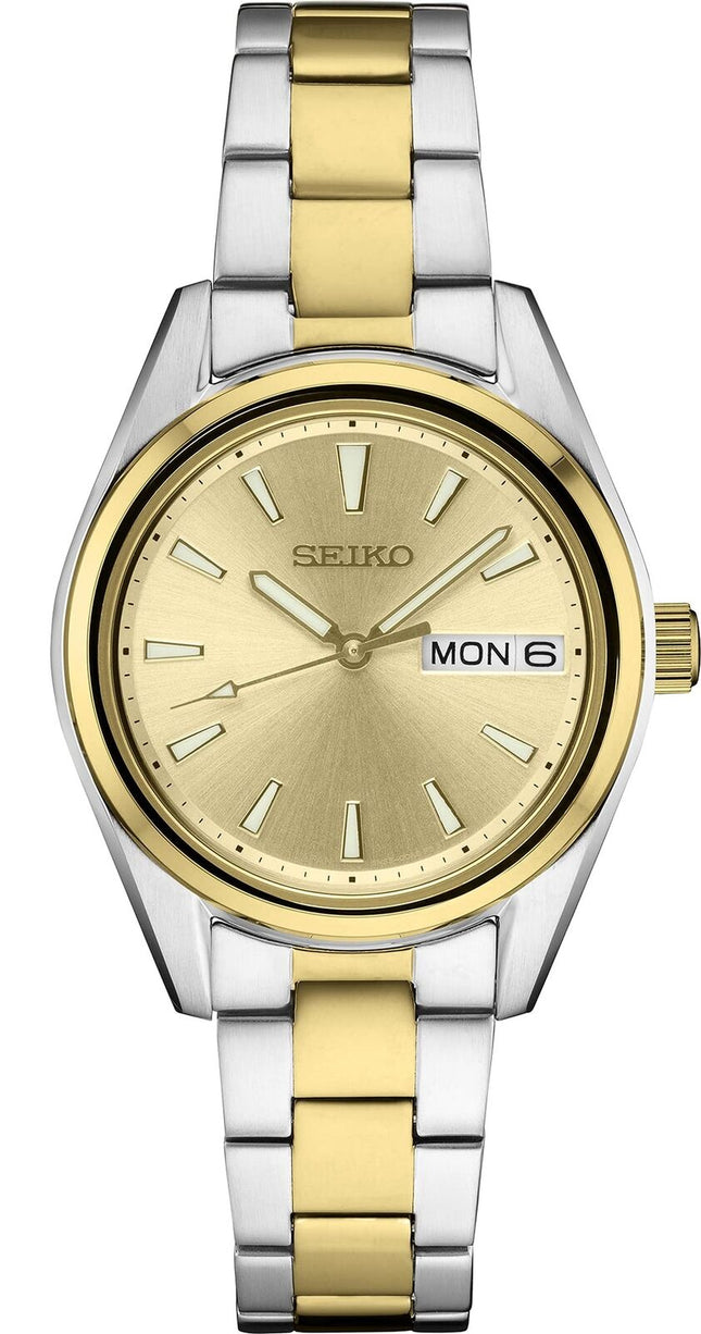 Seiko Ladies Quartz Gold Dial Two-tone Watch SUR354P1