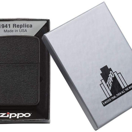 Zippo 1941 Relic Lighter, Black Crackle, One Size 28582-000009