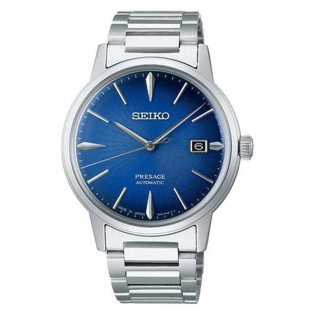 Seiko Men's Blue Dial Silver Stainless Steel Automatic Watch SRPJ13J1