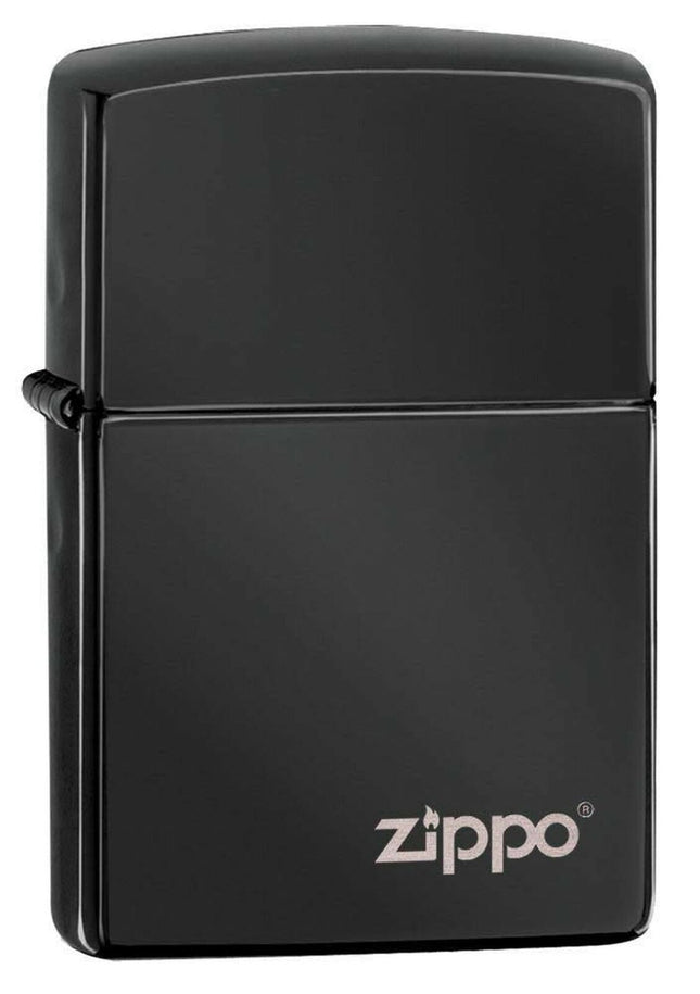 Zippo Logo Ebony Pocket Lighter