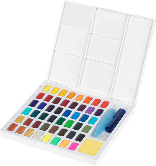 Faber-Castell Mixing Palette and Painting Accessories Water Half Pans with Tr...