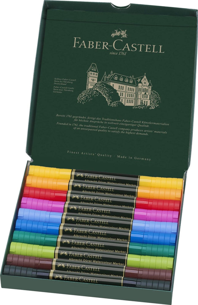 Faber-Castell Albrecht Durer Watercolor Markers - 10 Colors, Watercolor Brush...