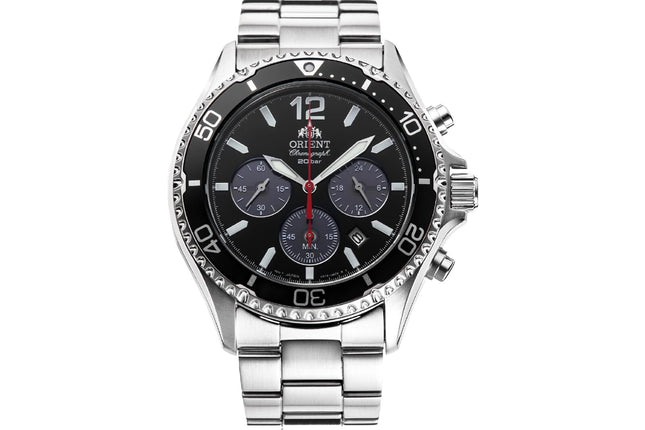 Orient Sports Solar Powered Chronograph Black Dial Men's Watch RA-TX0202B10B