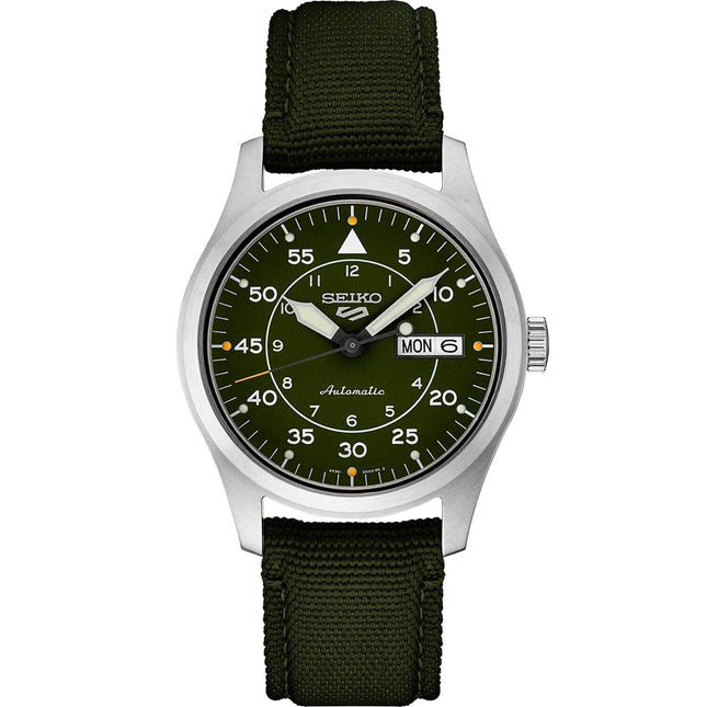 SEIKO Men 5 Sports Automatic Green Dial Nylon Strap SRPH29K1