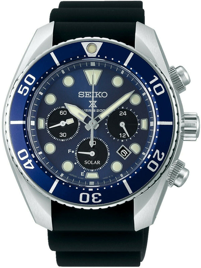 Seiko Men's Prospex Divers 200M Solar Powered Chronograph Watch - SSC759J1