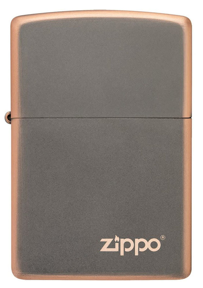 Zippo Rustic Bronze Zippo Logo Pocket Lighter 49839ZL-094351